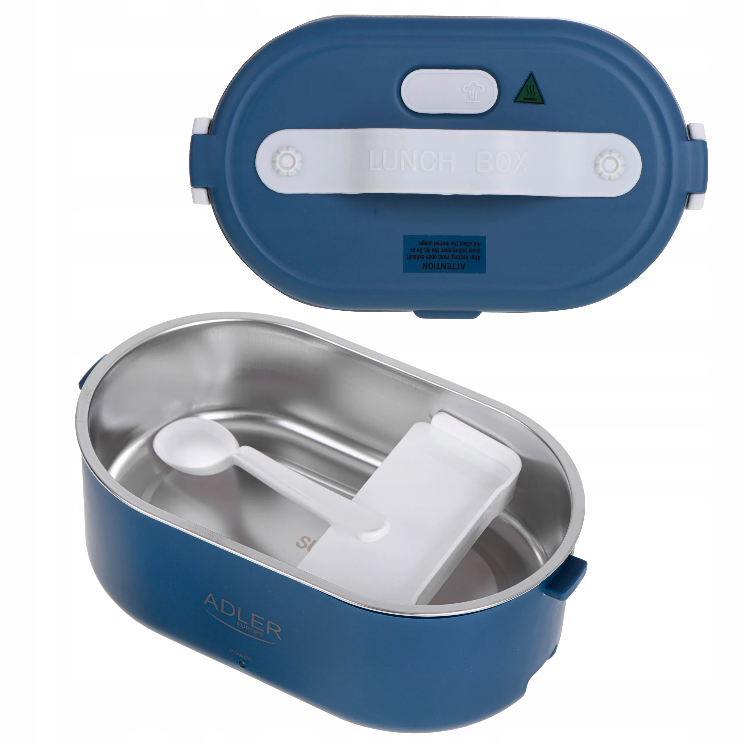 48W inox električna grelna lunch box posoda za hrano 800ml modra - Image 7