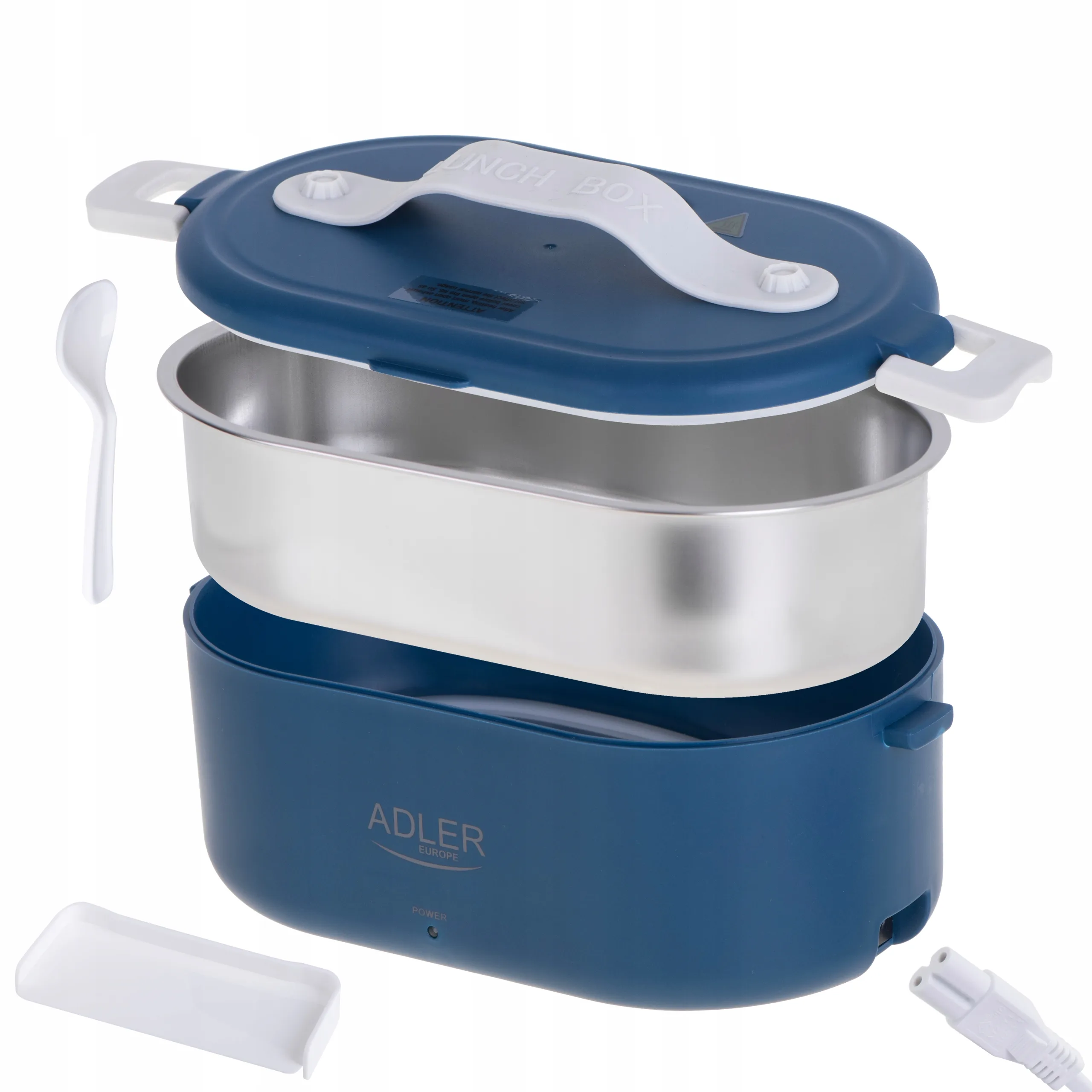 48W inox električna grelna lunch box posoda za hrano 800ml modra - Image 8