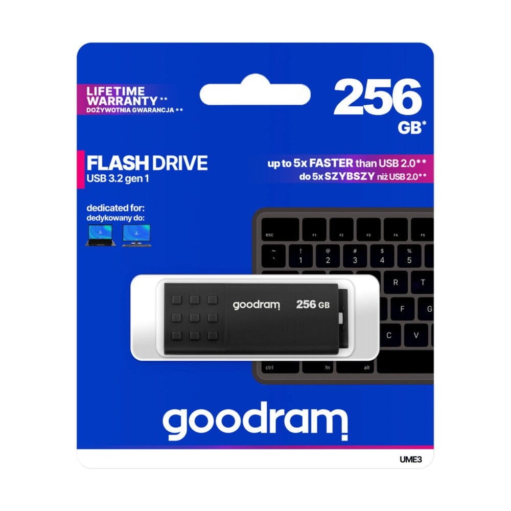 USB 3.2 spominski ključek 256GB UME3 črn