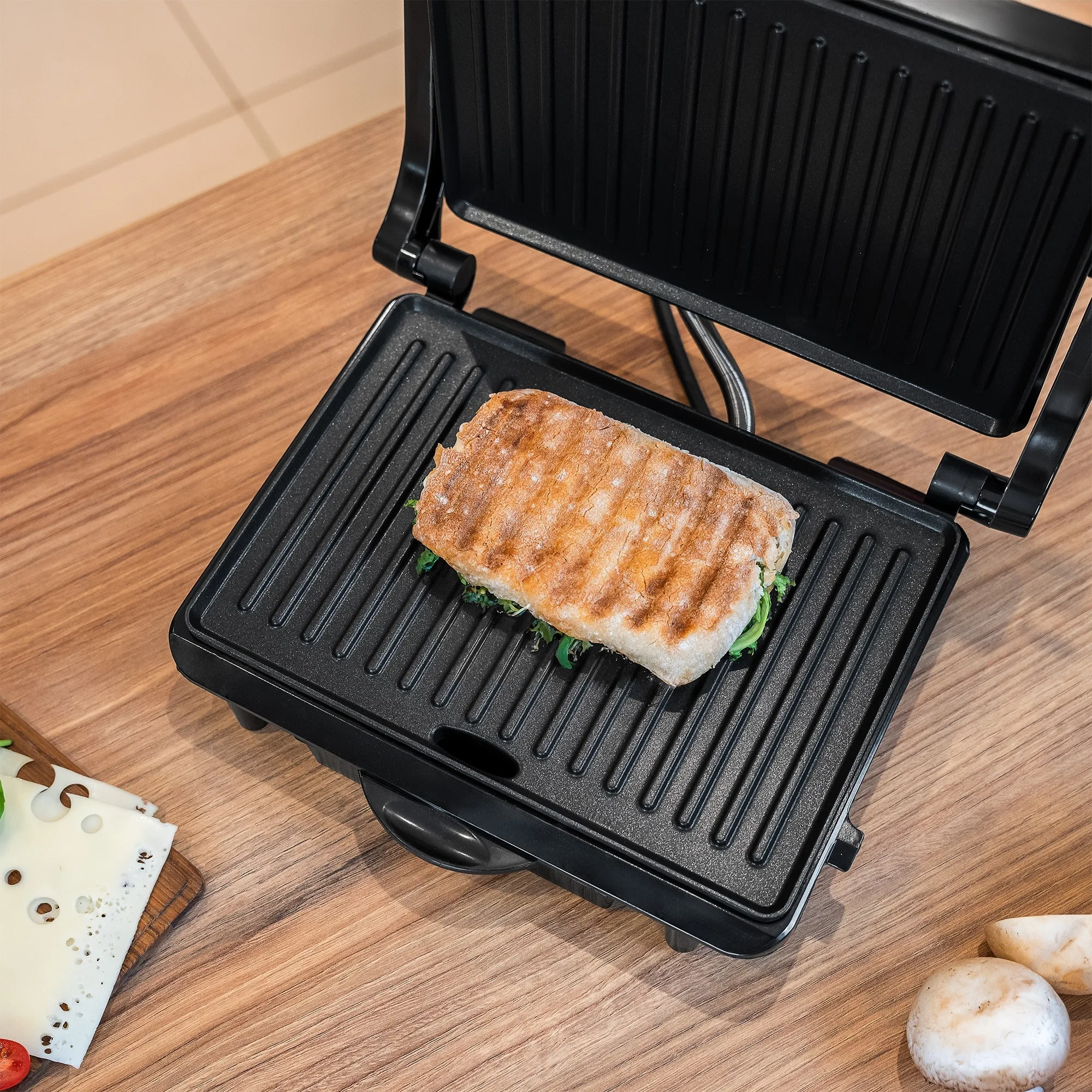 Toster od nehrđajućeg čelika od 1500 W i kontaktni roštilj za sendviče panini roštilj 9 Toster od nehrđajućeg čelika od 1500 W i kontaktni roštilj za sendviče, panini roštilj - slika 8