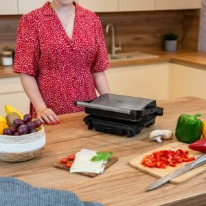 Toster od nehrđajućeg čelika od 1500 W i kontaktni roštilj za sendviče panini roštilj 19 Toster od nehrđajućeg čelika 1500W i kontaktni roštilj za sendviče, panini roštilj
