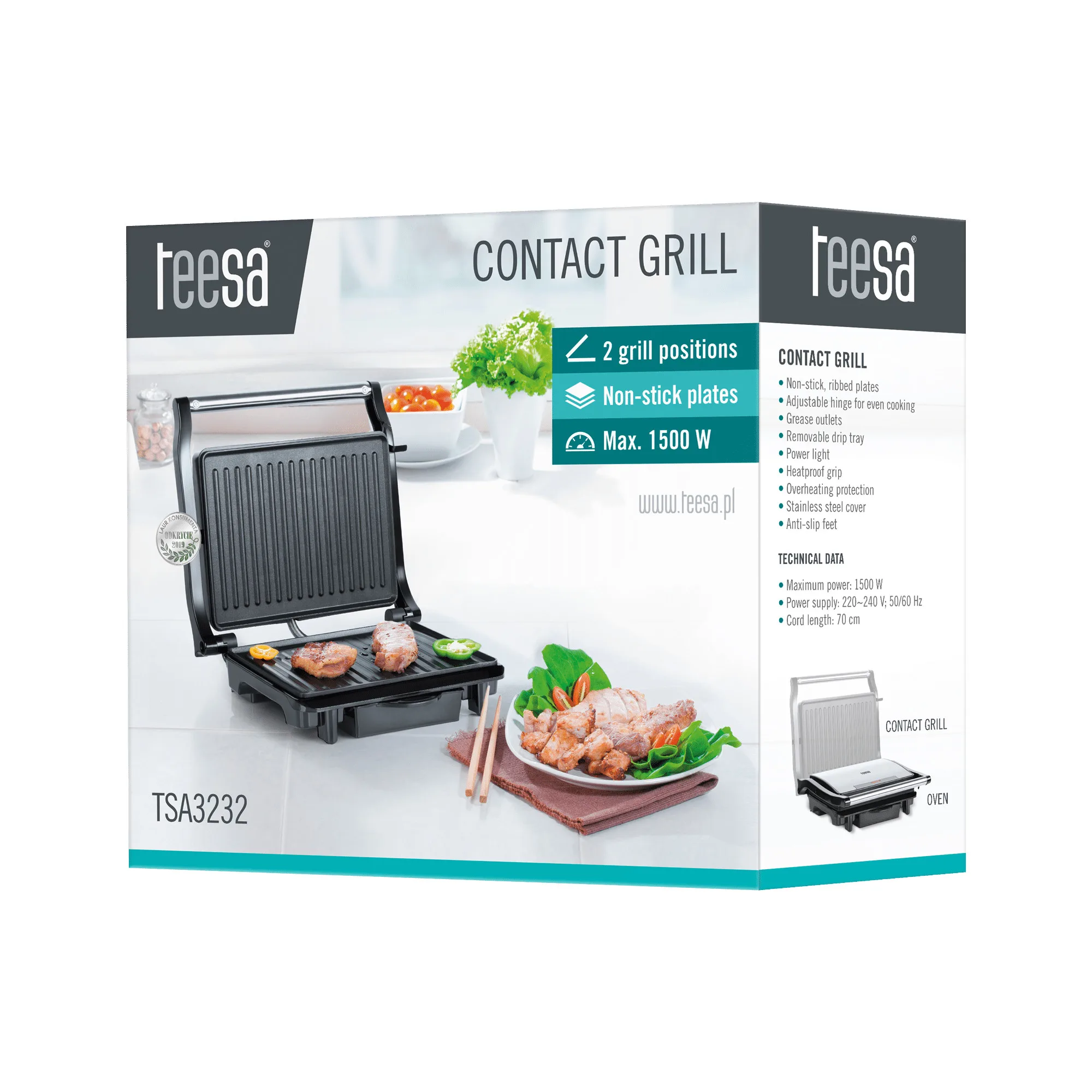 Toster od nehrđajućeg čelika od 1500 W i kontaktni roštilj za sendviče panini roštilj 11 Toster od nehrđajućeg čelika od 1500 W i kontaktni roštilj za sendviče, panini roštilj - slika 10