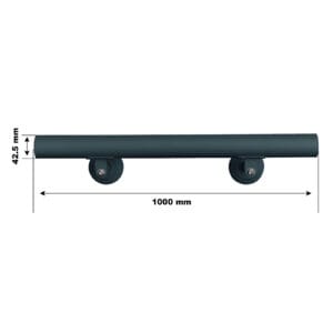 a black pipe with a few small screws
