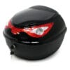 a black box with red lights
