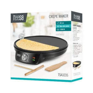 1200W pekač za peko palačink in tortilj 30cm črn