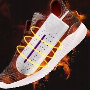 a shoe with a device on it