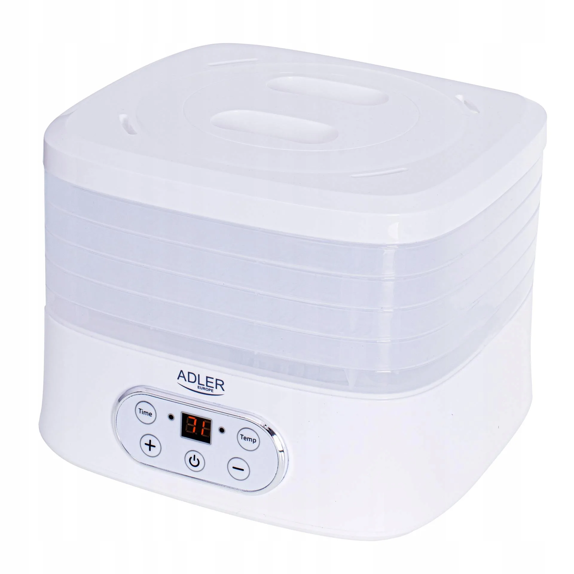 a white square object with buttons and a display