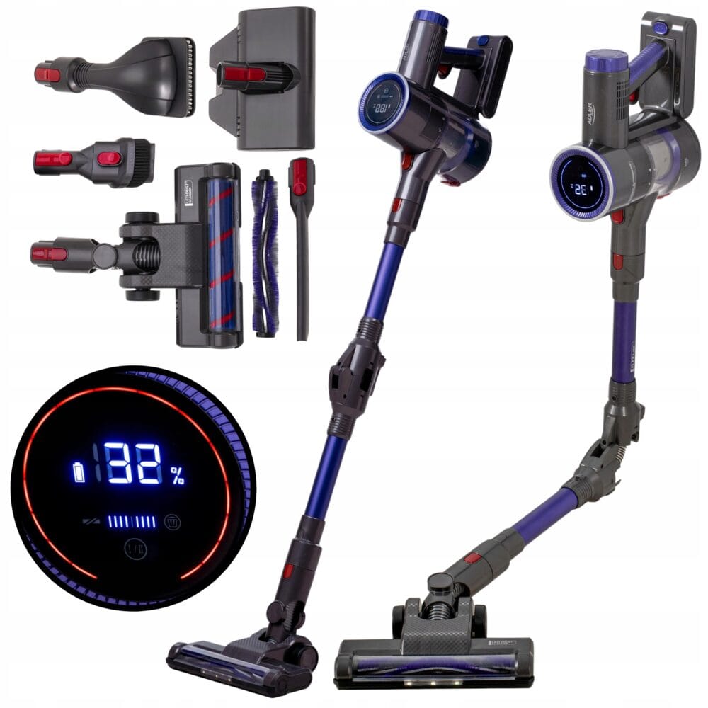 a vacuum cleaner with a digital display