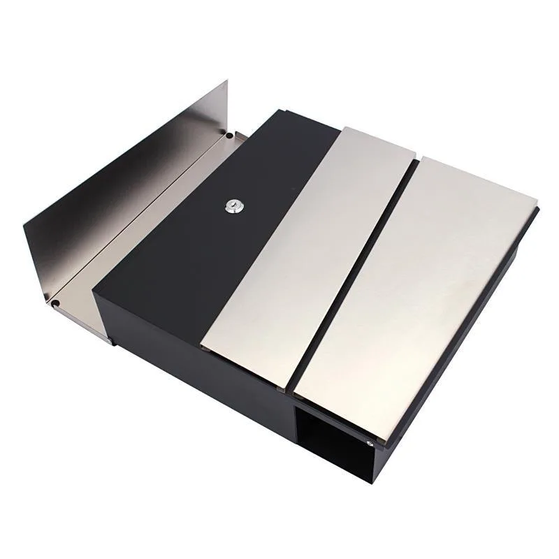 a black and silver box with a silver handle