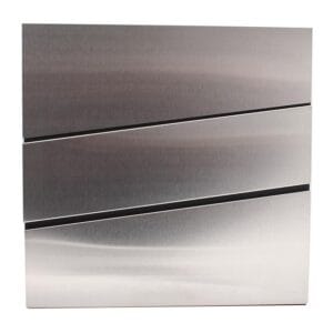 a silver square with black lines