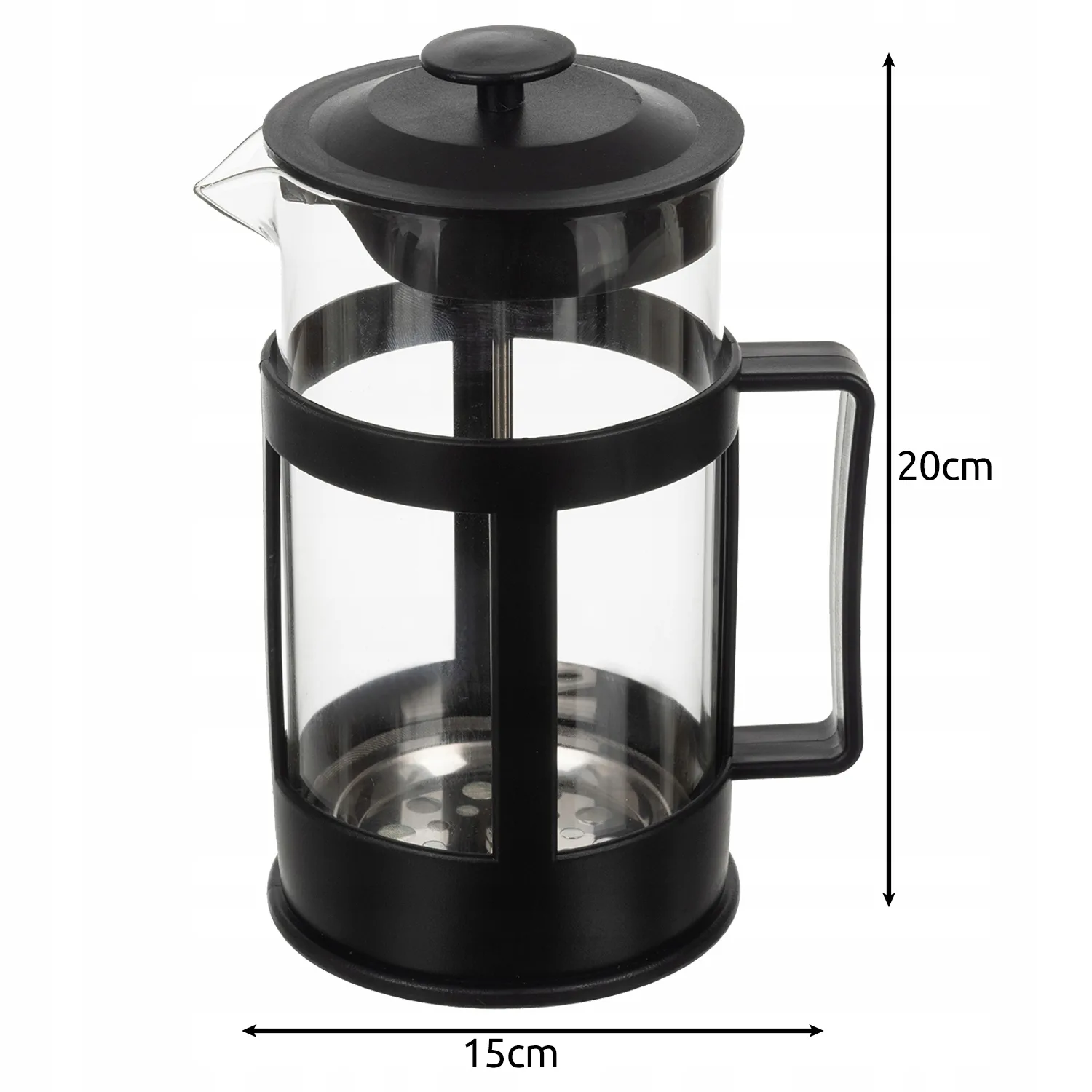 Steklena posoda s stiskalnim filtrom za kavo ali čaj 1000ml Frenchpress - Image 3