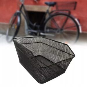 Kovinska kolesarska košara za prtljažnik kolesa črna 33cm 18 Kovinska kolesarska košara za prtljažnik kolesa črna 33cm