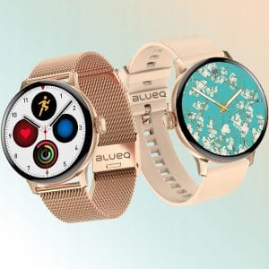 Luksuzna zlata pametna ura z LCD zaslonom in pasovi