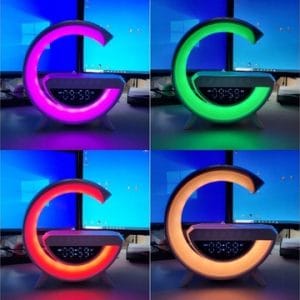 3v1 aku LED RGB svetilka bluetooth zvočnik budilka in polnilec USB AKCIJA