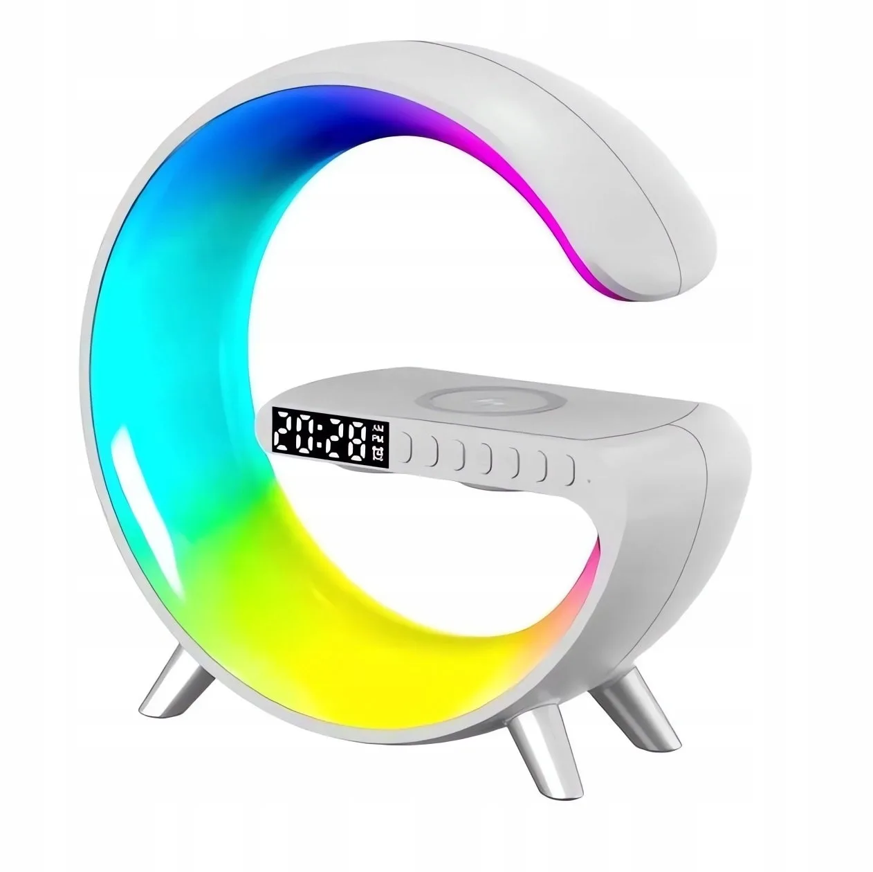 3v1 aku LED RGB svetilka bluetooth zvočnik budilka in polnilec USB AKCIJA - Image 2