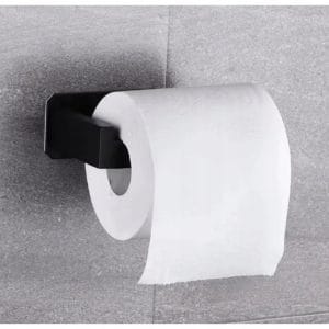 Inox samolepilno 3M stensko držalo za WC papir 14cm črno 14 Črno inox samolepilno stensko držalo za WC papir