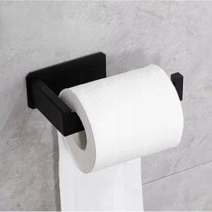 Inox samolepilno 3M stensko držalo za WC papir 14cm črno 15 Črno inox samolepilno držalo za WC papir