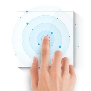 Pametno stekleno LED WiFi stikalo touch TUYA 2-kanalno belo Alexa Google Assistant