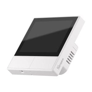 Stensko WiFi stikalo in termostat LCD touch belo eWeLink Alexa Google Assistant 19 Belo stensko WiFi stikalo in termostat z LCD zaslonom na dotik