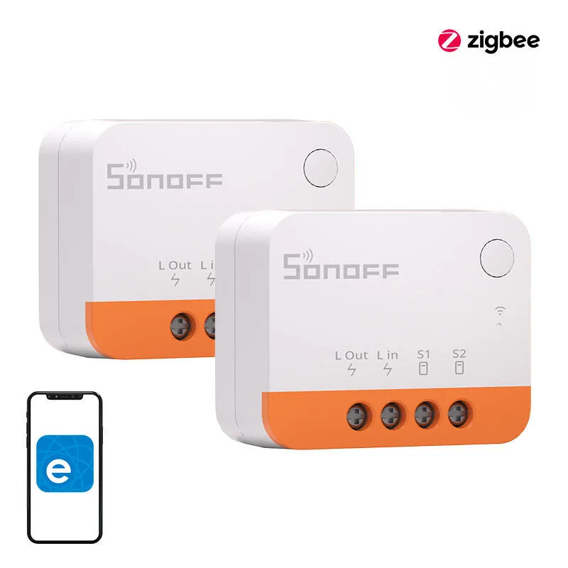 Set 2x pametno ZigBee 3.0 stikalo brez nevtralne žice 1-kanalno eWeLink AKCIJA
