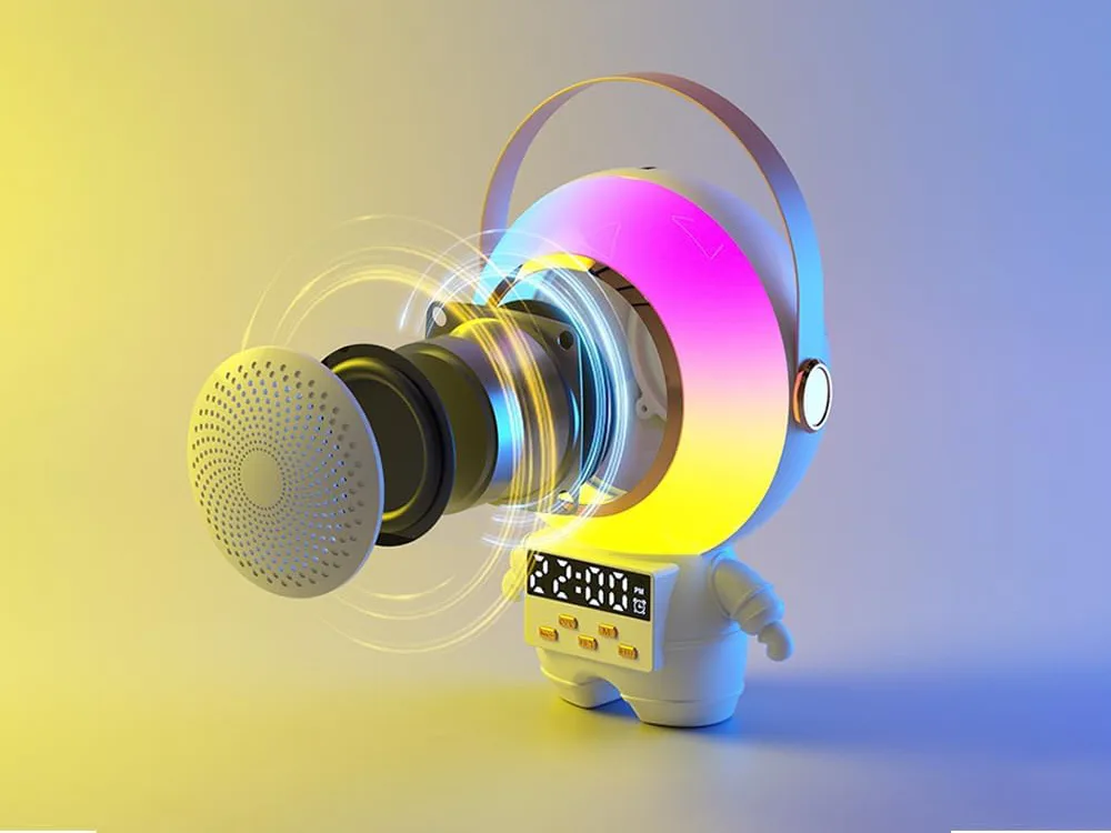 Brezžični Bluetooth 5.3 LCD karaoke zvočnik 2x mikrofon LED RGB FM - Image 9