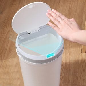 Aku. senzorski brezkontaktni koš za smeti 12L avtomatsko odpiranje siv