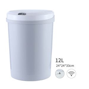 Aku. senzorski brezkontaktni koš za smeti 12L avtomatsko odpiranje siv