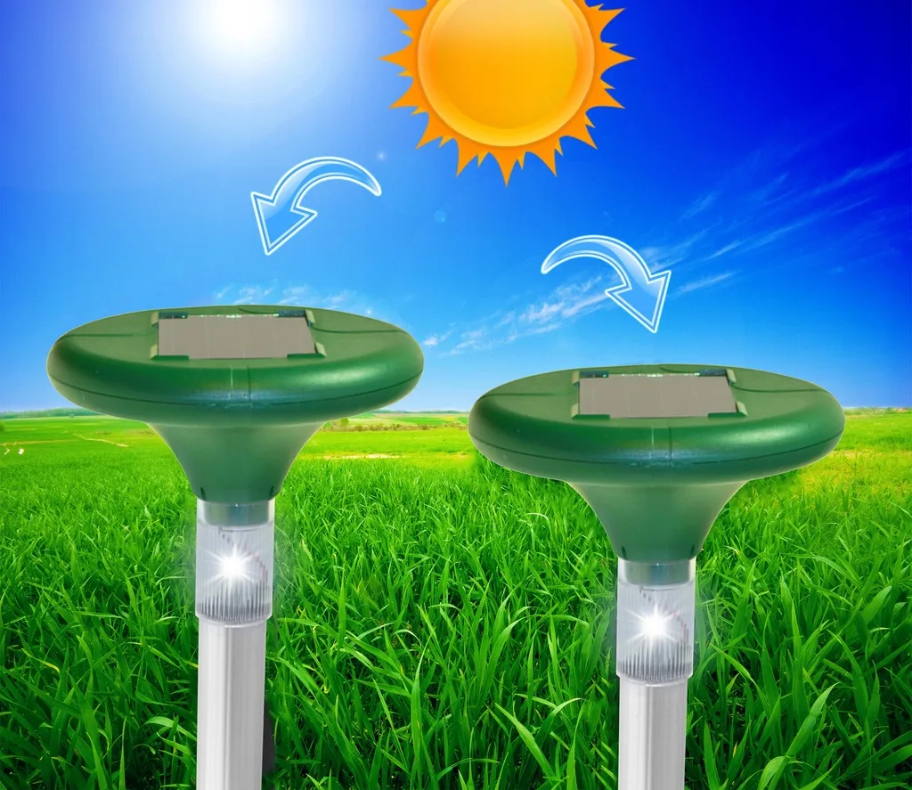 Set 2x solarni aku. 600mAh LED odganjalec voluharjev miši in krtov do 1000m2 - Image 13
