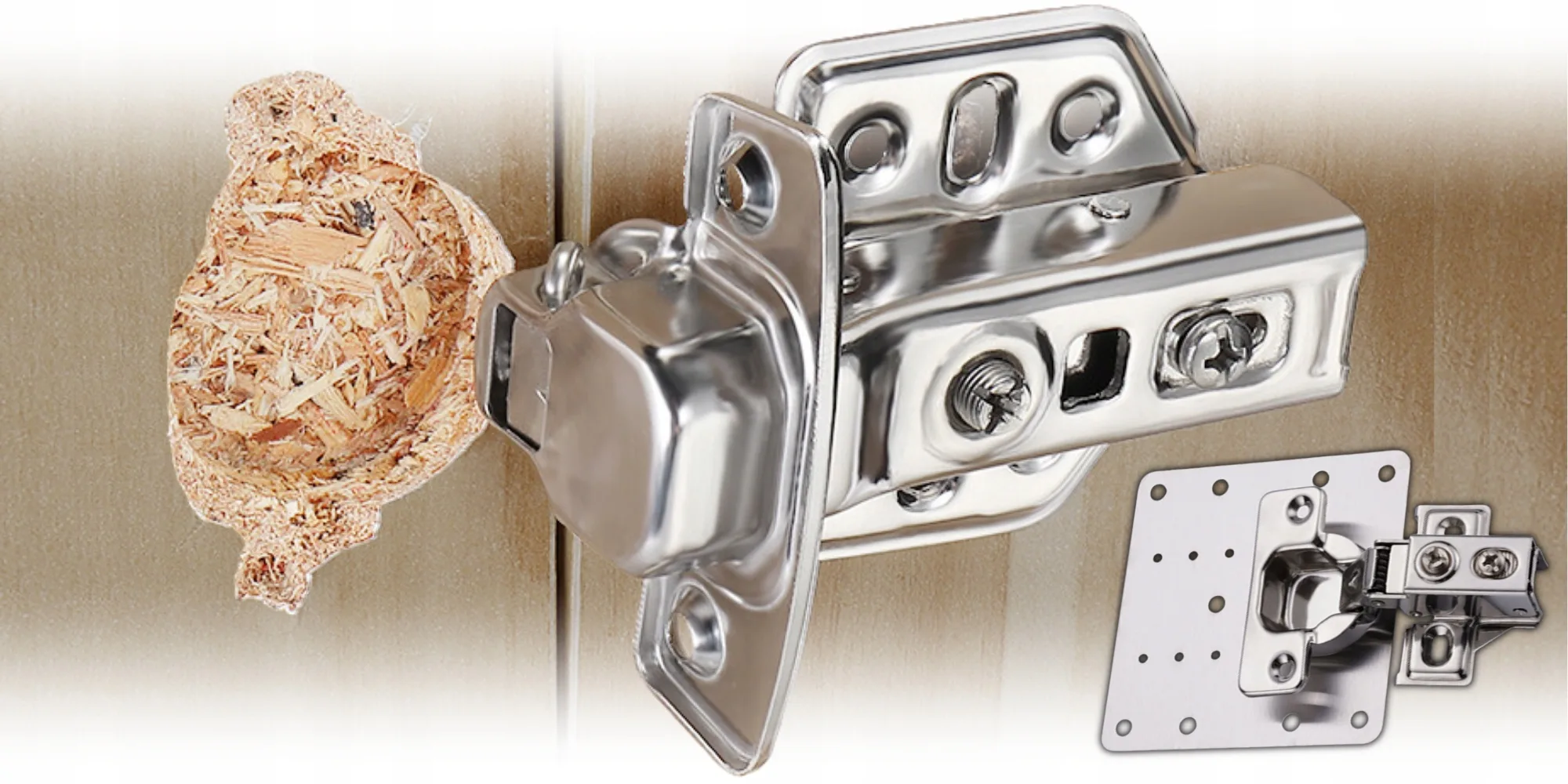 Komplet 4 inox plošč za popravilo pohištvenih tečajev in pantov vrat - Image 6
