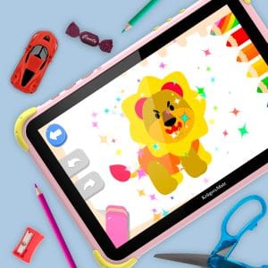 5Mpx mobilna otroška tablica 4G LTE SIM 64GB Android 13 BT FUN 1008 roza