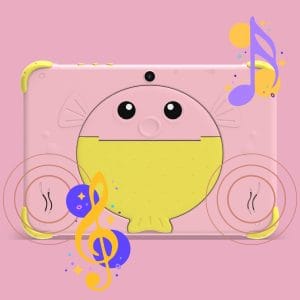 5Mpx mobilna otroška tablica 4G LTE SIM 64GB Android 13 BT FUN 1008 roza