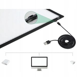Velika grafična USB LED tablica A3 za slikanje in skiciranje 15 USB LED risalna tablica A3