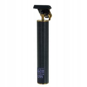 Inox akumulatorski LCD brivnik in strižnik za lase in brado USB črn