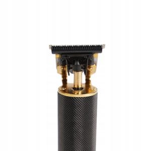 Inox akumulatorski LCD brivnik in strižnik za lase in brado USB črn