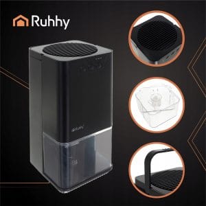 LED RGB 36W razvlaževalec in absorber vlage 1400ml črn