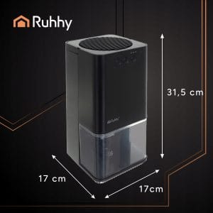 LED RGB 36W razvlaževalec in absorber vlage 1400ml črn