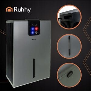 LED RGB 90W razvlaževalec in absorber vlage LCD 2200ml srebrn