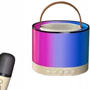 Prenosni LED RGB karaoke zvočnik z mikrofoni in Bluetooth