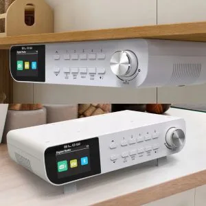 Alternativni prikaz FM LED visećeg kuhinjskog radija LCD Bluetooth DAB+ bijele boje