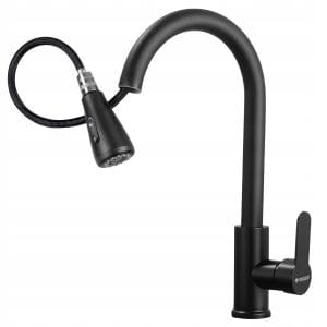 Enoročna alu. izvlečna kuhinjska armatura 80cm črna