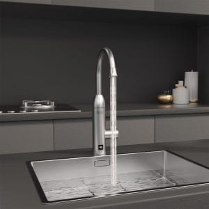 Inox LCD kuhinjski pretočni električni grelnik vode 3500W vrtljiv