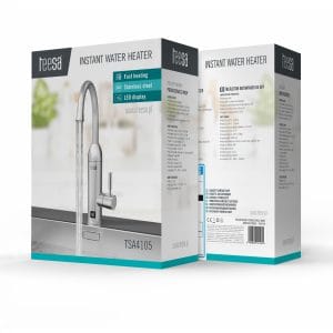 Inox LCD kuhinjski pretočni električni grelnik vode 3500W vrtljiv