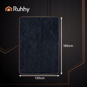 85W električna pralna grelna odeja 180x130cm črna