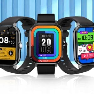 Aku. unisex športna pametna ura touch 2 pasova Bluetooth FitPro črna