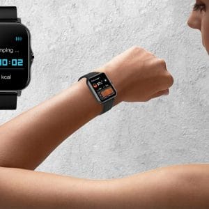 Aku. unisex športna pametna ura touch 2 pasova Bluetooth FitPro črna