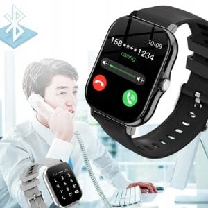 Aku. unisex športna pametna ura touch 2 pasova Bluetooth FitPro črna