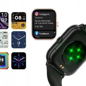 Aku. unisex športna pametna ura touch 2 pasova Bluetooth FitPro črna