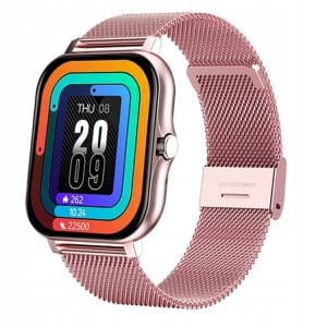 Aku. unisex športna pametna ura touch 2 pasova Bluetooth FitPro roza