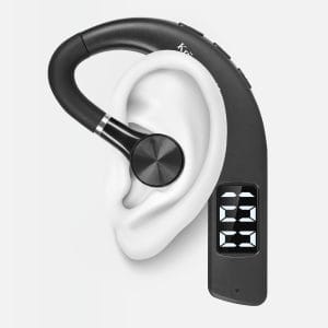 Črna brezžična Bluetooth 5.2 avto slušalka K17 z LCD zaslonom