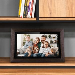 Touch digitalni foto okvir FRAMEO Wi-Fi zvočnik 15,6'' les + APP 20 Dotik digitalni foto okvir FRAMEO Wi-Fi zvočnik 15,6 palcev, les